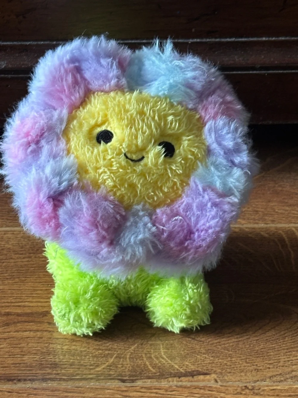 Bum Bumz Plush Rainbow Flower Plushie - Yellow Face, Pastel Petals